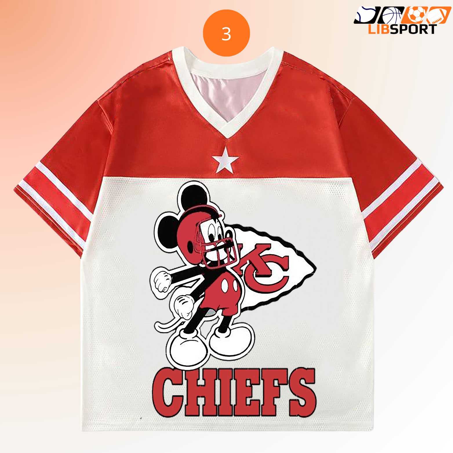 Mickey Mouse Kansas City Chiefs Jersey, Disney Shirt, Unisex Fan Gift Tee